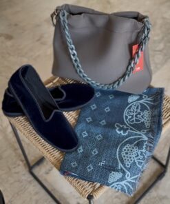 Foulard_con-_Friulane_BLu_borsa_a_mano_LaCortStore